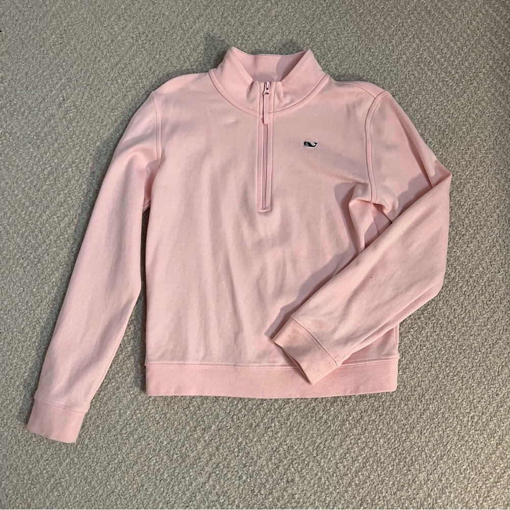 Vineyard Vines Pink Quarter-Zip Pullover Sweatshirt